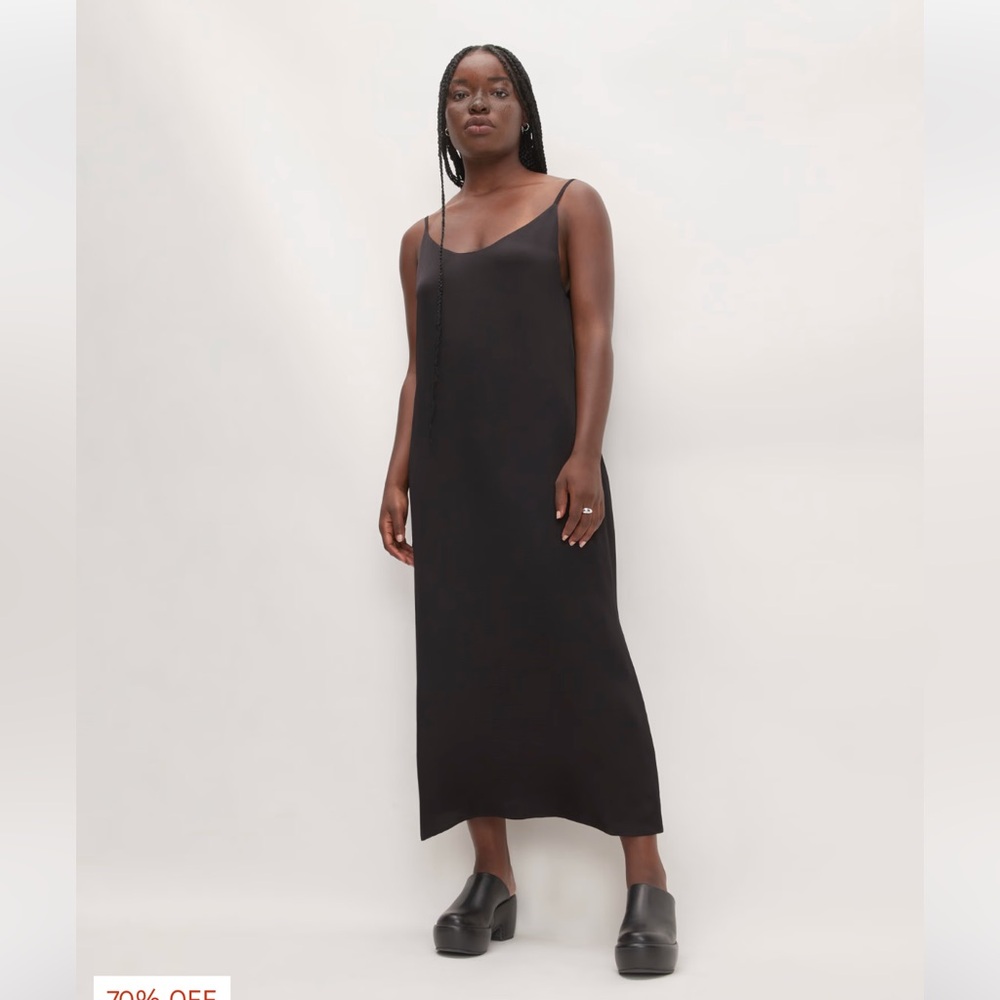 Everlane Hammered Satin Slip Dress